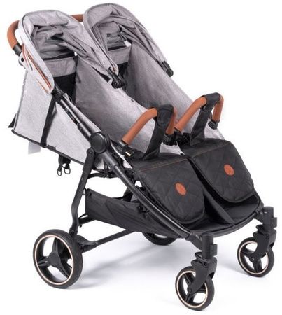 Coletto Enzo Twin Wózek Spacerowy Bliźniaczy Dark Grey