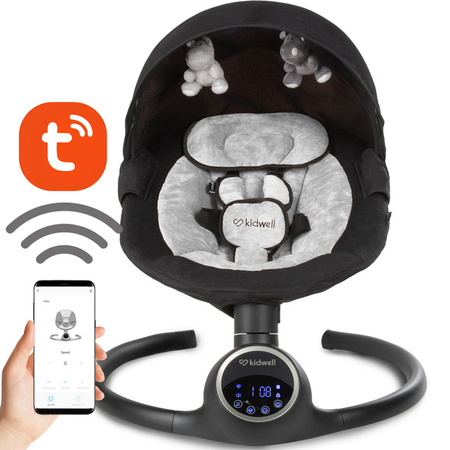 Kidwell Reve Leżaczek Elektryczny 2w1 Black Silver