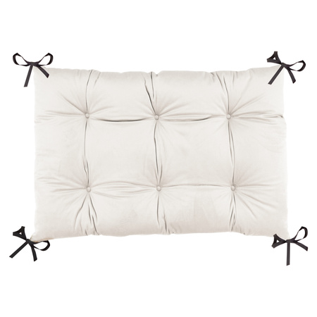 GUGI Bujak Drewniany Montessori Mały M + Poduszka Welurowa Beż