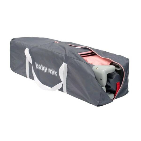 Baby Mix Łóżeczko Turystyczne Dwupoziomowe Słonie Szare