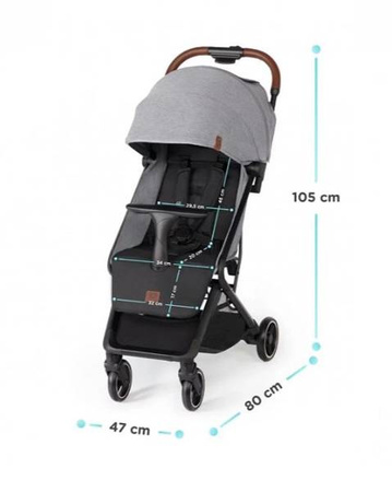 Kinderkraft Nubi Wózek Spacerowy Nature Vibes Green