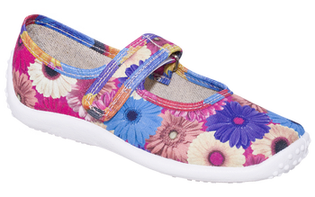Zetpol Balerinki Kapcie Dziewczęce Julia Kwiaty Rozmiar 25