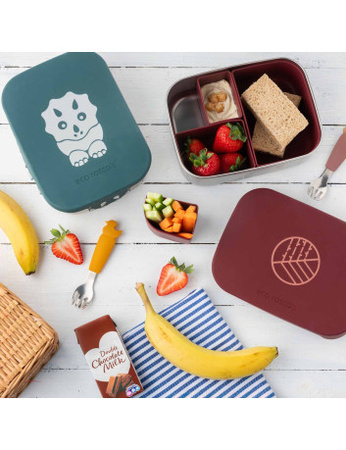 Ecorascals BENTO Lunch Box Bordowy