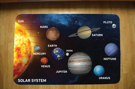 Marko Dywan Dla Dzieci Ultra Miękki 100x150 - Układ Słoneczny Po Polsku
