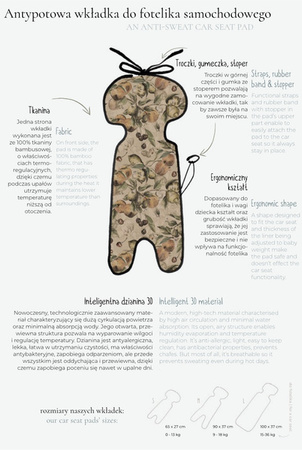 Makaszka Wkładka Do Fotelika Samochodowego 9-18kg Rainbow Mountain