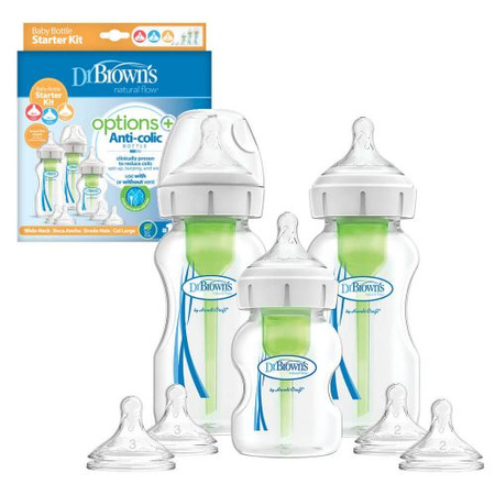 Dr Brown's Zestaw do karmienia szeroka szyjka WB03606 OPTIONS+ Zestaw startowy