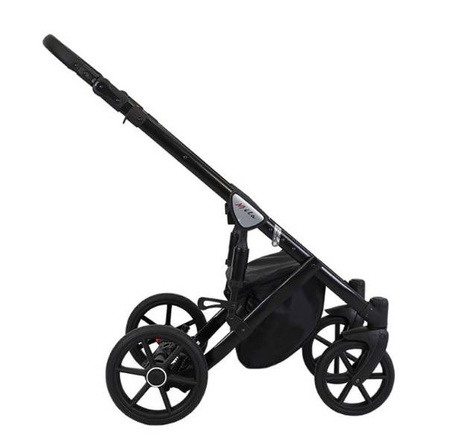 Kunert Mila Wózek Głęboko-Spacerowy 2w1 Pudrowy Róż Czarna Rama Koła Żelowe