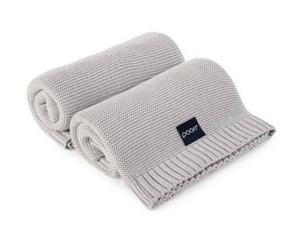 Poofi Pure Kocyk Bambusowy Jasno Szary