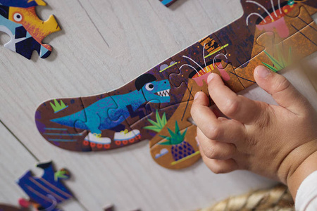 Mudpuppy Puzzle konturowe Jurajski Skatepark 75 elementów 5+