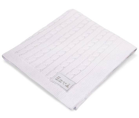 Eevi Kocyk Bawełna Warkocz Biały