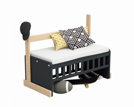 Osann Wielofukcyjne Łóżeczko Dostawne 5w1 Grafit / Naturalny