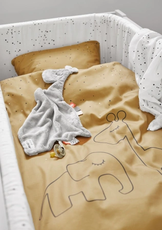 Done by Deer Kocyk Przytulanka Żyrafa Raffi Blue