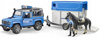 Bruder BR-02588 Land Rover Defender Policja z Przyczepą Dla Konia Figurką Konia i Policjanta