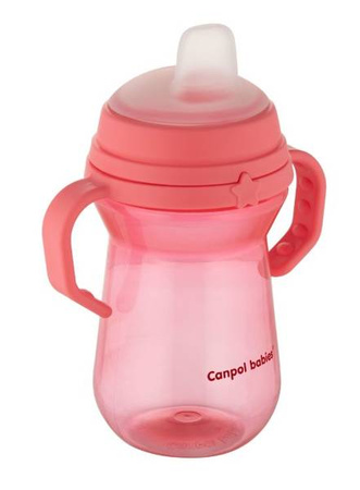 Canpol Babies FirstCup Kubek z Silikonowym Ustnikiem 250ml Różowy 56/615_pin