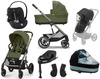 Cybex Balios S Lux 2.0 Wózek Głęboko-Spacerowy Moss Green + Cloud G I-Size Fotelik Samochodowy 0-13kg + Baza G + Osłony Przeciwdeszczowe + Adaptery