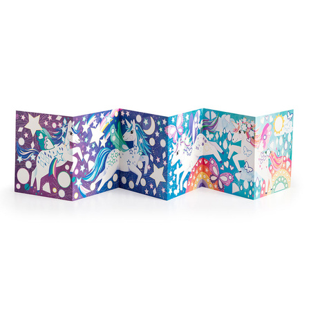 Mudpuppy Zestaw do wyklejania Naklejki holograficzne 200+ szt. z plakatem Magiczne jednorożce 4+