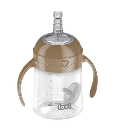 LOVI Pierwszy Kubek z Obciążoną Słomką 150 ml Brown 35/363