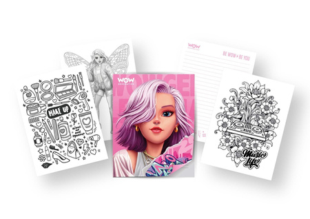 Kids Euroswan Zestaw notatnik kolorowanki metaliczne długopisy WOW Generation