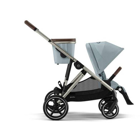 Cybex Gazelle S Wózek Głęboko-Spacerowy Bliźniaczy Rama Taupe Stormy Blue