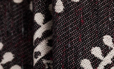 LennyLamb Żakardowa Chusta Do Noszenia Dzieci 74%Bawełna 26% Jedwab FOLKOWE SERCA NOSTALGIA rozm M