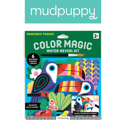 Mudpuppy Kolorowanka wodna wielorazowa Magia kolorów Las deszczowy 2+