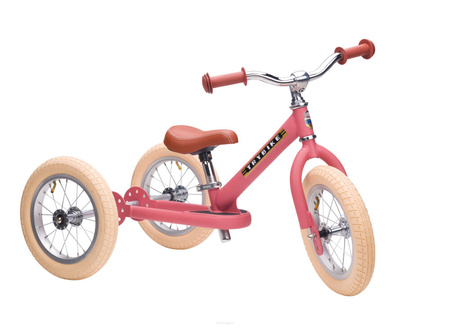 Trybike Pierwszy Rowerek Trójkołowy Dziecięcy Biegowy 2w1 Matowy Różowy