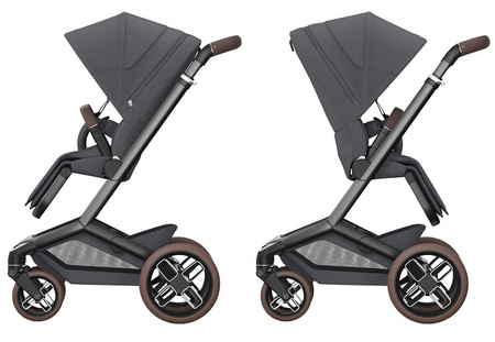 Maxi-Cosi Fame + Carrycot Wózek Głęboko-Spacerowy 2w1 Twillic Graphite