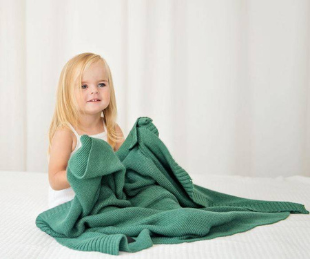 Lullalove Bambusowy Koc Butelkowa Zieleń