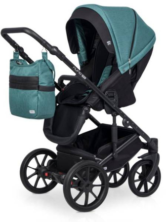 Riko Nuno Pro Wózek Głęboko-Spacerowy 2w1 z Miękką Gondolą Lagoon