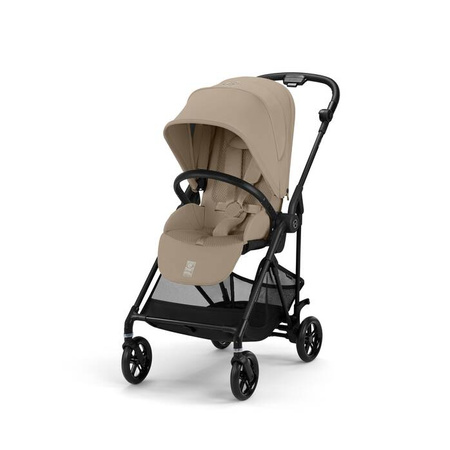 Cybex Melio Carbon Wózek Glęboko-Spacerowy Almond Beige + Cybex Cloud G I - Size Fotelik Samochodowy Almond Beige Plus 0-13kg + Adaptery