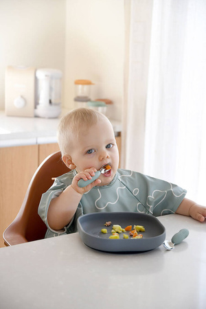 Beaba Zestaw pierwszych sztućców ze stali nierdzewnej Sage green