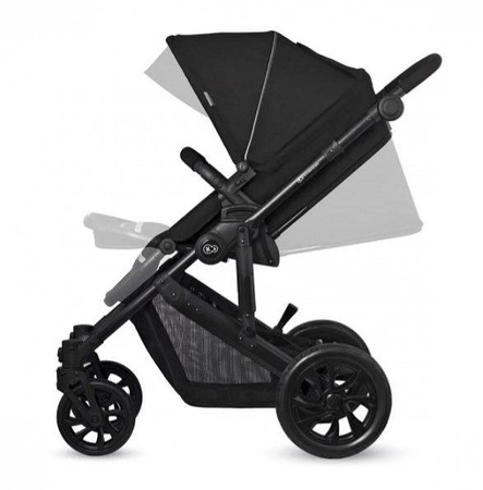 Kinderkraft Prime Lite Wózek Głęboko-Spacerowy 2w1 Deep Black