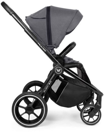 Muuvo Quick 3.0 Wózek Głęboko-Spacerowy z Gondolą XL Zestaw 2w1 Iron Graphite