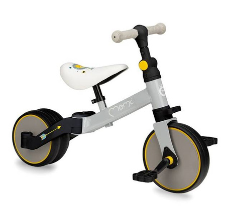 MoMi Loris Rowerek 4w1 Szaro Żółty