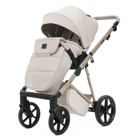 Adamex QUANTUM NATURA Wózek Głęboko-Spacerowy QN-3 Vanilla