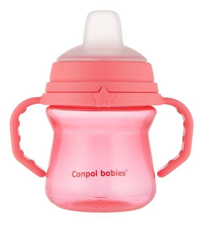 Canpol Babies FirstCup Kubek z Silikonowym Ustnikiem 150ml Różowy 56/614_pin