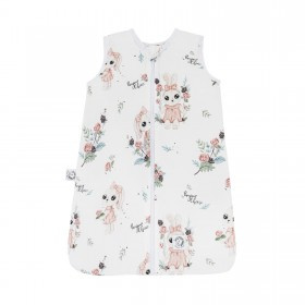 Bonjour Cherie, Bambusowy Śpiworek ŚREDNI 3-12M ROMANTYCZNY KRÓLIK