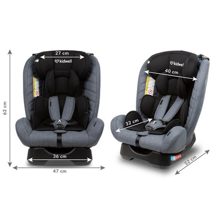 Kidwell MAVER - Fotelik Samochodowy 0-36 kg Grey