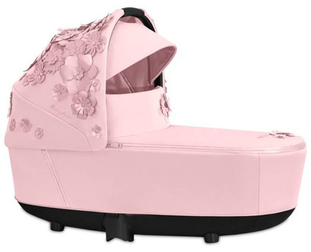 Cybex e-Priam 4.0 Rama ze Stelażem Siedziska + Gondola Wózek Głęboki Pale Blush Simply Flowers