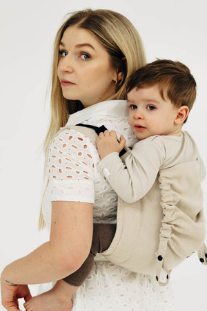 LennyLamb Nosidło Klamrowe Onbuhimo Z Tkaniny Skośno-Krzyżowej (58% Bawełna, 42% Wiskoza Bambusowa), Rozmiar Standard - Track