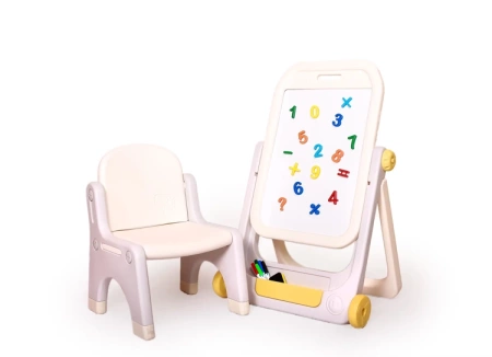 Babyhood BP-105W Tablica Magnetyczna Z Krzesełkiem Beżowa