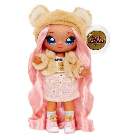 Na! Na! Na! Surprise 3-in-1 Backpack Bedroom Series 2 Playset - Sarah Snuggles (Teddy Bear) Zestaw Lalka z Plecakiem