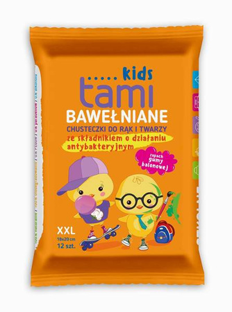 Tami Kids Bawełniane Chusteczki Do Rąk i Twarzy 12 szt