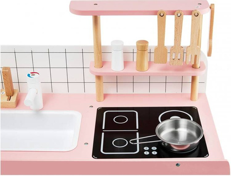 HyperMotion Drewniana Kuchnia Dla Dzieci + Akcesoria