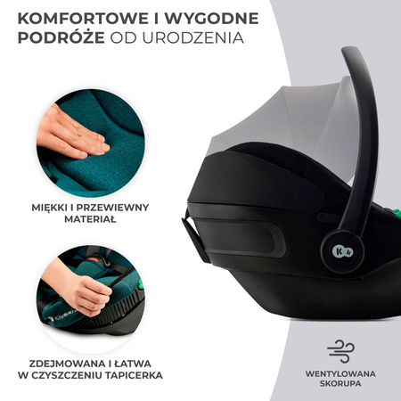 Kinderkraft I-Care I-Size RWF Fotelik Samochodowy 0-13kg Graphite Black