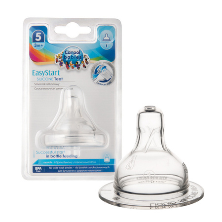 Canpol Babies EasyStat Smoczek do butelek szerokootworowych 21/724
