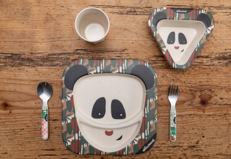 Deglingos Zestaw Bambusowy Panda Talerzyk Miseczka