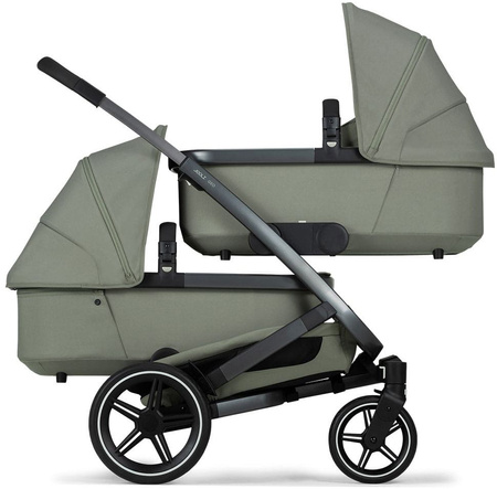 Joolz Geo 3 Twin Wielofunkcyjny Wózek Głęboko-Spacerowy dla Bliźniąt 2w1 Sage Green