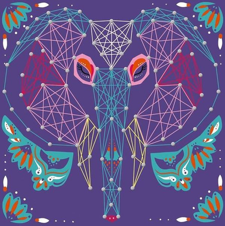 Janod String Art Zestaw Kreatywny Przeplatanka 3D Zwierzęta 8+