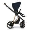 Roan Ivi 2.0 Wózek Głęboko-Spacerowy Rama Rose Gold Mystic Blue + Cybex Aton B2 i-Size Fotelik Samochodowy 0-13kg + Baza One Volcano Black